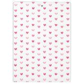 Roze en wit hartpatroon met monogram klembord (Achterkant)