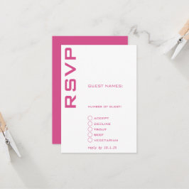 Roze en Wit Hedendaags Kaart