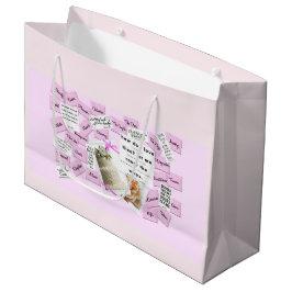 Roze en wit Hoe hou ik van de Gift Bag Groot Cadeauzakje