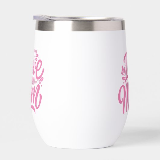 Roze en wit Ik hou van je Mam (Rechts)