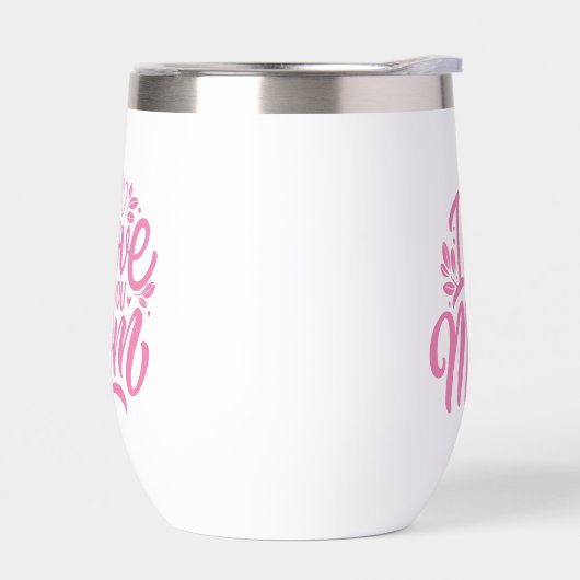 Roze en wit Ik hou van je Mam (Links)