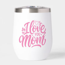 Roze en wit Ik hou van je Mam