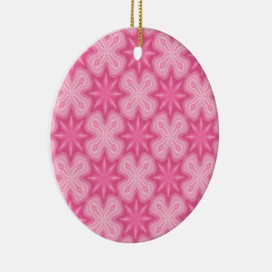 Roze en wit keramisch ornament (Rechts)