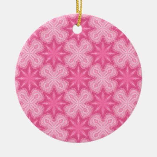 Roze en wit keramisch ornament (Voorkant)