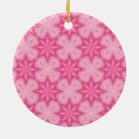 Roze en wit keramisch ornament (Achterkant)