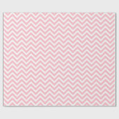 Roze en Wit Kleine Grootte Chevron Strepen Cadeaupapier (Vlak)