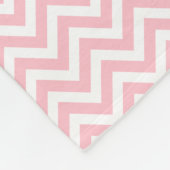 Roze en Wit Kleine Grootte Horizontale Chevron Fleece Deken (Hoek)