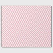 Roze en Wit Kleine Grootte Verticale Chevron Strep Cadeaupapier (Vlak)