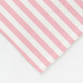 Roze en Wit Kleine Grootte Verticale Strepen Fleece Deken (Hoek)