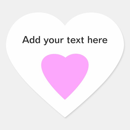 roze en wit liefdeshart. hart sticker (Voorkant)
