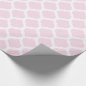 Roze en wit Marokkaans patroon Cadeaupapier (Hoek)