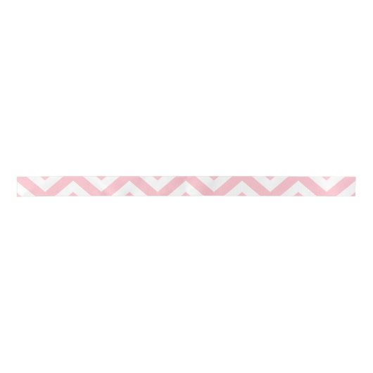 Roze en Wit Medium Horizontaal Chevron Lint (Voorkant)