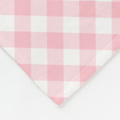 Roze en Wit Medium Size Diagonal Gingham Checks Fleece Deken (Hoek)