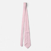Roze en Wit Medium Size Diagonale Chevron Stropdas (Achterkant)