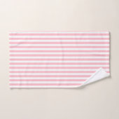 Roze en Wit Medium Size Verticale Stripes Bad Handdoek (Handdoek)