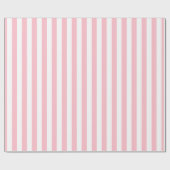 Roze en Wit Medium Size Verticale Stripes Cadeaupapier (Vlak)