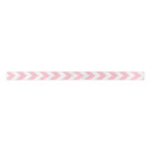 Roze en Wit Medium Verticaal Chevron Lint (Voorkant)