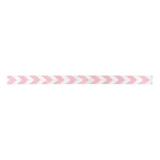Roze en Wit Medium Verticaal Chevron Lint (Voorkant)