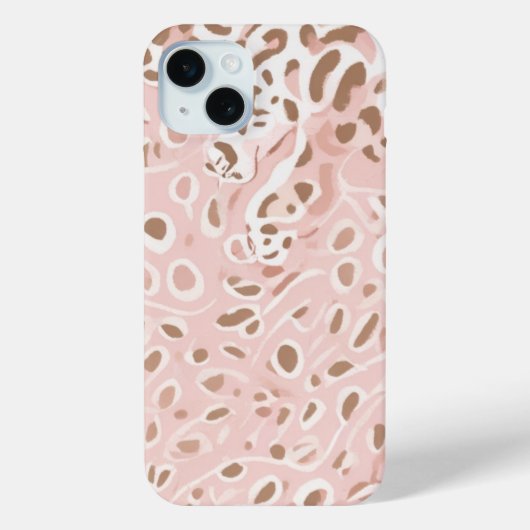 Roze en Wit met Bruine accenten Case-Mate iPhone Case (Achterkant)