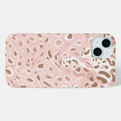 Roze en Wit met Bruine accenten Case-Mate iPhone Case (Achterkant (horizontaal))