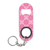 Roze en wit mini flessenopener (Voorkant)