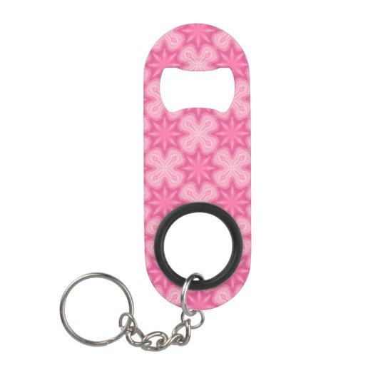 Roze en wit mini flessenopener (Voorkant)