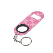 Roze en wit mini flessenopener (Achterkant Gekanteld)