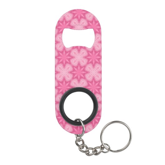 Roze en wit mini flessenopener (Achterkant)