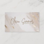 Roze en wit minimalistisch visitekaartje (Voorkant)