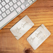 Roze en wit minimalistisch visitekaartje