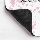 Roze en Wit Minimalistische Inspirerend Muismat (Hoek)