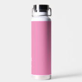 Roze en wit | Modern monogram Waterfles (Achterkant)
