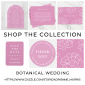 Roze en wit Modern Save the Date Magnet Magneet