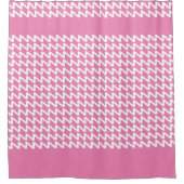 Roze en wit Moderne Scherpe Golven Douchegordijn (Voorkant)