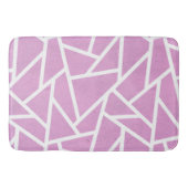 Roze en wit mozaïekpatroon badmat (Voorkant)