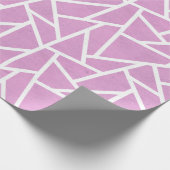 Roze en wit mozaïekpatroon cadeaupapier (Hoek)