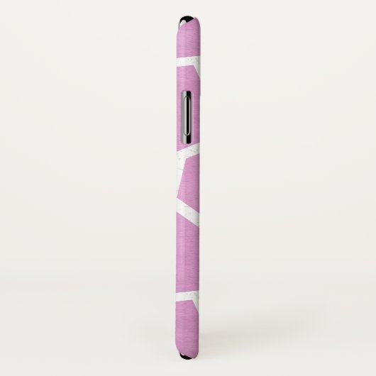 Roze en wit mozaïekpatroon Case-Mate iPhone case (Achterkant / rechts)