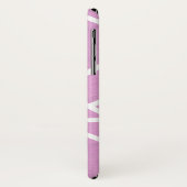 Roze en wit mozaïekpatroon Case-Mate iPhone case (Achterkant/links)