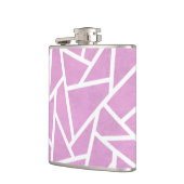 Roze en wit mozaïekpatroon heupfles (Links)