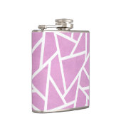 Roze en wit mozaïekpatroon heupfles (Rechts)