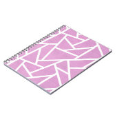 Roze en wit mozaïekpatroon notitieboek (Linkerzijde)