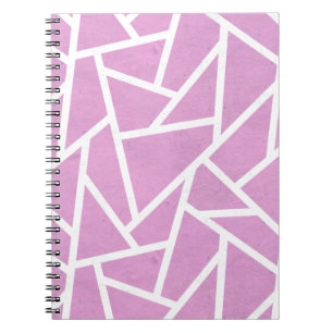 Roze en wit mozaïekpatroon notitieboek