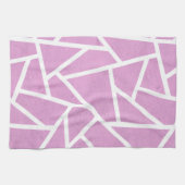 Roze en wit mozaïekpatroon theedoek (Horizontaal)
