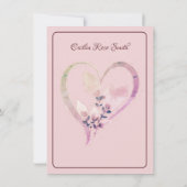 Roze en Wit Omtrek Vrijgezellenfeest Kaart (Achterkant)