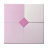 Roze en wit ontworpen Tegel Tegeltje (Voorkant)