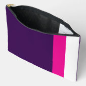 Roze en Wit op Marineblauw Groot Etui (Open)