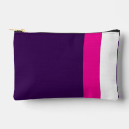 Roze en Wit op Marineblauw Klein Etui