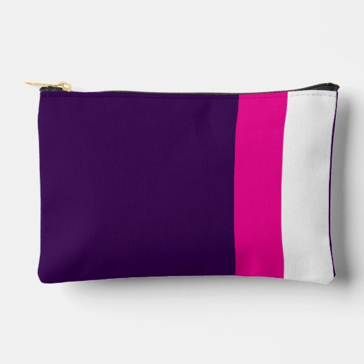 Roze en Wit op Marineblauw Klein Etui (Voorkant)
