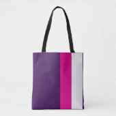 Roze en wit op marineblauwe tote bag (Voorkant)