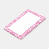 Roze en Wit Paisley Patterned  Post-it® Notes (Schuin)